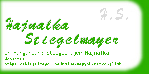 hajnalka stiegelmayer business card